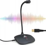 Lauamikrofon USB-klahviga KLIM, sobib arvutile, Macile, PS4-le, vaigistusfunktsioon, Plug&Play