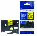 Iseliimuv lint Brother TZe-FX651, kollane, 24 mm, paindlikele kaablitele