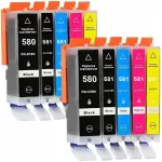 INK XL 10X PGI580 tindikassett mikroskeemiga, Canon TS9150, TS9120, TS9550, TS9540, TR8520, TS8351 jaoks