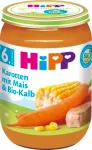 Orgaaniline k&ouml;&ouml;givilja-, maisi- ja vasikaliha p&uuml;ree segu HIPP, alates 6 kuud, 190 g