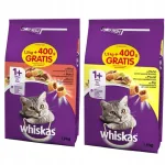 WHISKAS MIX kassitoit veise- ja kanalihaga, 2 x 1,5 kg + 0,4 kg