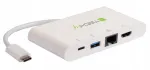 USB-C adapter TECHLY 3.1, 4K HDMI, Gigabit RJ45, USB-A