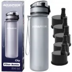 Filtri pudel AQUAPHOR City 0,5 l hall 5 vahetatava filtriga