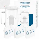 Wessper D2 borosilikaatklaasist veefilter n&auml;idikuga, 10 filtriga