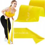 Kummist treeninguriba 2 m, 1&ndash;2 kg, kollane, 4FIZJO