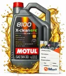 Mootori&otilde;li MOTUL 8100 X-CLEAN EFE 5W-30 5 l, C2/C3, 505.01, LL04 + hoolduskaart