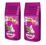 Kuiv kassitoit WHISKAS kanaliha ja tuunikalaga, 2 x 14 kg