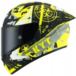 Motojuhile kiiver KYT NZ-RACE BLAZING, kollane, suurus L