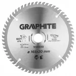 L&otilde;ikeketassae tera 165x20 mm 60 hammastega 55H689 GRAPHITE