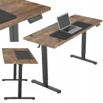 Reguleeritava k&otilde;rgusega elektriline laud 140x60 cm, 72&ndash;118 cm, LOFT