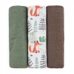 PETITE&MARS bambusest musliinm&auml;hkimislinad 3 tk Moussy Forest Fox
