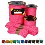 Paracord n&ouml;&ouml;r EDCX 4 mm, 300 m, pastellroosa, valmistatud Poolas