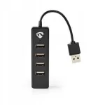 USB-jaotur Nedis UHUBU2420BK, 4 x USB-A pesa