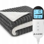 Elektriline soojendav tekk 170x160 cm, paks Sherpa materjal, LCD juhtimisega