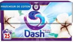 Pesukapslid DASH All-in-1, Cotton Freshness, 25 tk