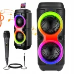&Uuml;le kantav Boombox k&otilde;lar mikrofoniga, MP3, LED RGB valgustusega ja Bluetoothiga