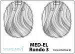 MED-EL Rondo 3 protsessori kaitsekile, hallikate hallide juustega