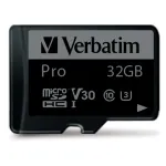 Verbatim 32GB Pro U3 microSD kaart adapteriga, must 47041