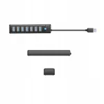 USB jaotur, 7x USB-A, USB-C pesa, toitefunktsiooniga, aktiivne, 1 m
