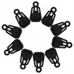 Plastikust telgi ja varjualuse klambrid, 10 tk, mustad