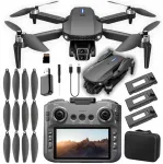 Droon E88GT PRO LCD 4K kaameraga, elektriline, 3 laetavat akut, 250 m kaugus