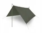 Kaks tulekindlat HELIKON-TEX Supertarp Small matkaplaat, Taiga Green