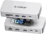 Dokijaam USB-C, 10 liidest, 512 GB SSD, 1000 MB/s, HDMI 4K