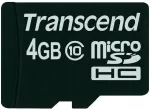 Transcend microSDHC 4GB m&auml;lukaart