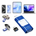128GB 4-&uuml;hes USB-m&auml;lupulk, sobib iPhone, Android, USB-C, PC, Mac (Lightning)