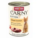 Animonda Carny Kitten m&auml;rg kassitoit linnulihaga, 12 x 400 g