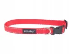 Koera kaelarihm AMIPLAY, punane, peegeldav, L suurus, 35-50x2 cm