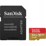 SANDISK 64GB XC UHS-3 EXTREME 160MB/s V30 Micro SD kaart