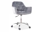 Reguleeritav kontoritool Q-190 VELVET, hall, SIG