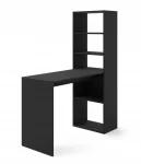 Kirjutuslaud HARMONY 150x50x120 riiulitega, must mati viimistlusega