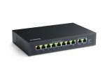 L&uuml;liti FORCE SW8P2U1G, 8 PoE porti, 120W, 100 Mbps, 2 uplinki, IP-kaameratele