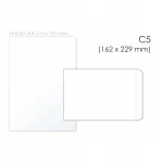 Universaalne C5 &uuml;mbrik, valge, 162 x 229 mm, 50 tk, HK BONG