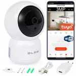 3MP WiFi IP kaamera, p&ouml;&ouml;ratav, koos k&otilde;nega, TUYA SMART, beebij&auml;lgimiseks