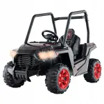 Laste elektriauto puldiga, must bugg