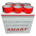 SMART punane kleepuv pakketeip, 36 tk, 48 mm x 50 m