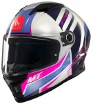 MT Helmets Stinger 2 Throne C8 mootorrattakiiver, valge/sinine/roosa