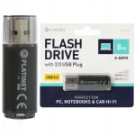 USB-m&auml;lupulk PLATINET X-Depo 8 GB, must, alumiinium