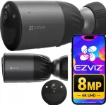 EZVIZ BC1C 8 Mpx 4K WiFi laaditav v&auml;line valvekaamera 10400 mAh ja liikumisanduriga