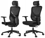 Kontoritool NOVA, must, ergonoomiline, v&otilde;rgust, k&auml;sipuudega, kuni 130 kg