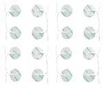 Elektroodipadjad TENS/EMS, 2 mm &uuml;hendus, v&auml;ikesed, &uuml;mmargused, 16 tk
