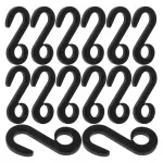 100 tk mustad plastikust S-kujulised konksud telkidele ja laagrivarustusele