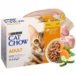 PURINA CAT CHOW niiske kassitoit kanaliha ja suvik&otilde;rvitsaga t&auml;iskasvanud kassidele, 10 x 85 g