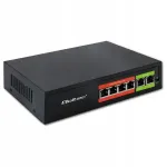 Qoltec v&otilde;rgul&uuml;liti, 4x RJ, Fast Ethernet, PoE