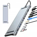 USB adapter 14-in-1 100W v&otilde;imsuse ja RJ45 liidesega