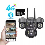 IP videokaamera TRIPLE, 6MP, 4K, SIM-kaardiga, 4G/5G LTE, heliga, kaugjuhtimisega