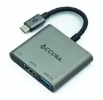 USB-C adapter Accura 3in1: 1x USB-C PD 100W, 1x USB 3.0, 1x HDMI